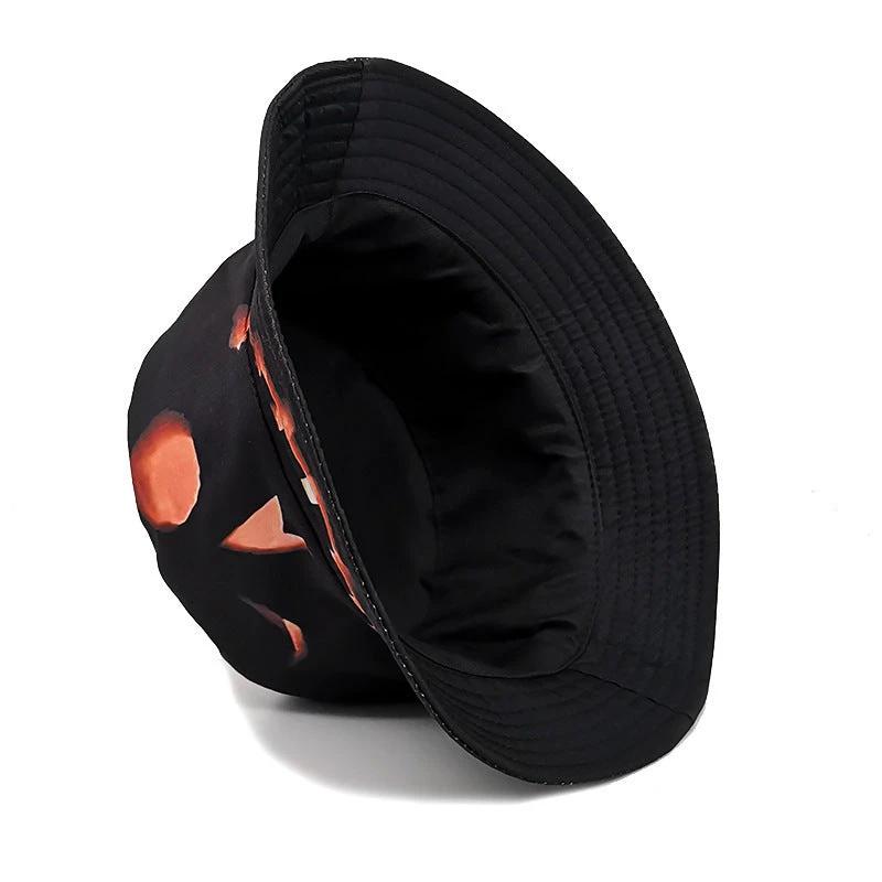 Halloween Pumpkin Fisherman Hat - Creative Cartoon Grimace Print