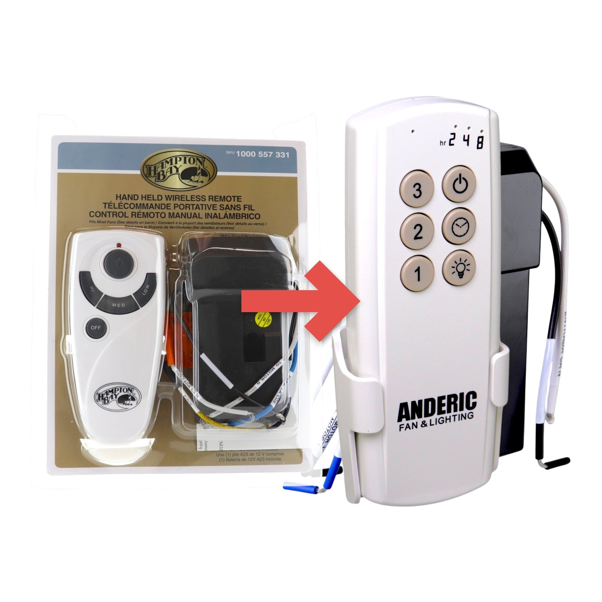 Hampton Bay Universal 3-speed Ceiling Fan Remote Control Kit - 70830