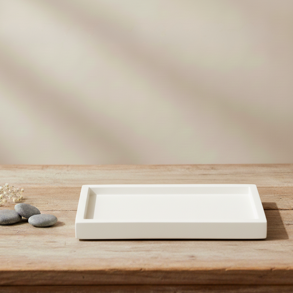 Sleek Concrete Tray for Candles & Home Decor – Nest Series
