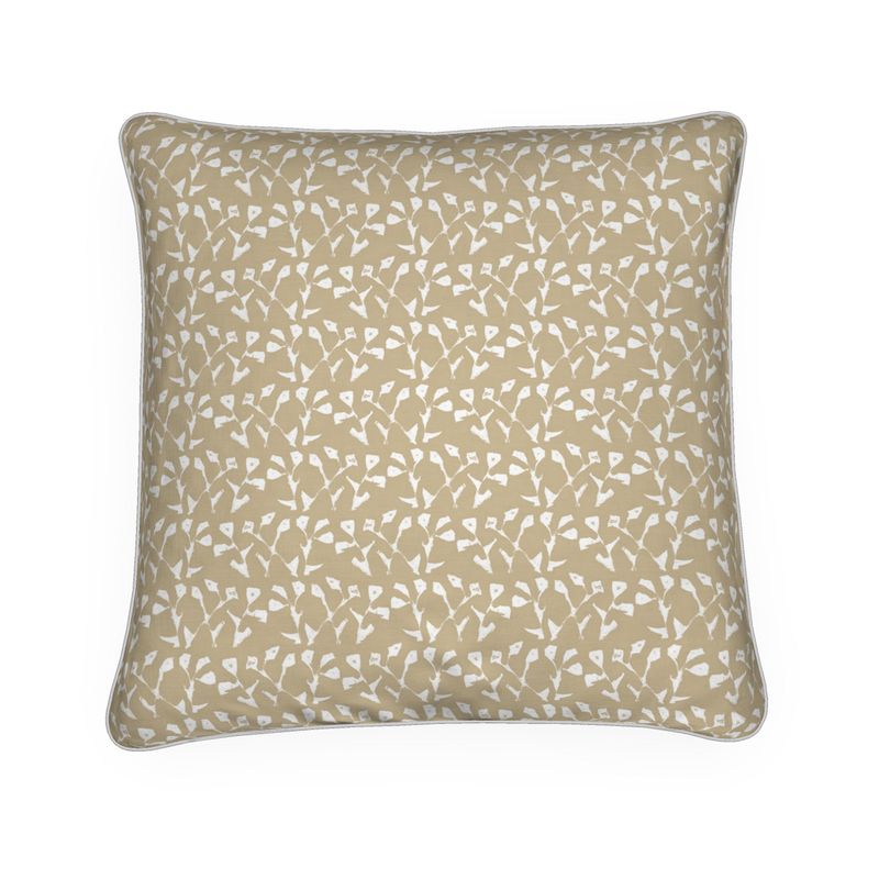 Genevieve Throw Pillow (Linen)