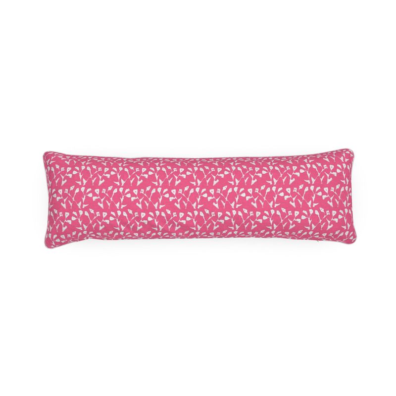 Genevieve Bolster Pillow (Hot Pink)