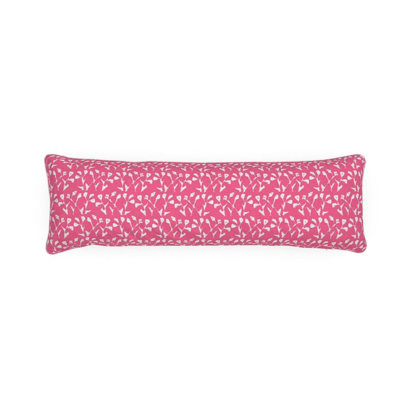 Genevieve Bolster Pillow (Hot Pink)