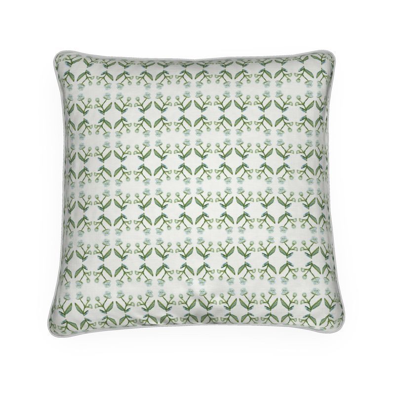 Petite Antonia Throw Pillow (Green & Blue)
