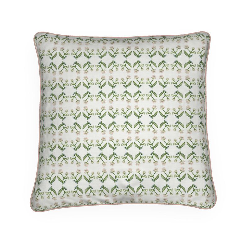 Petite Antonia Throw Pillow (Sage & Pink)
