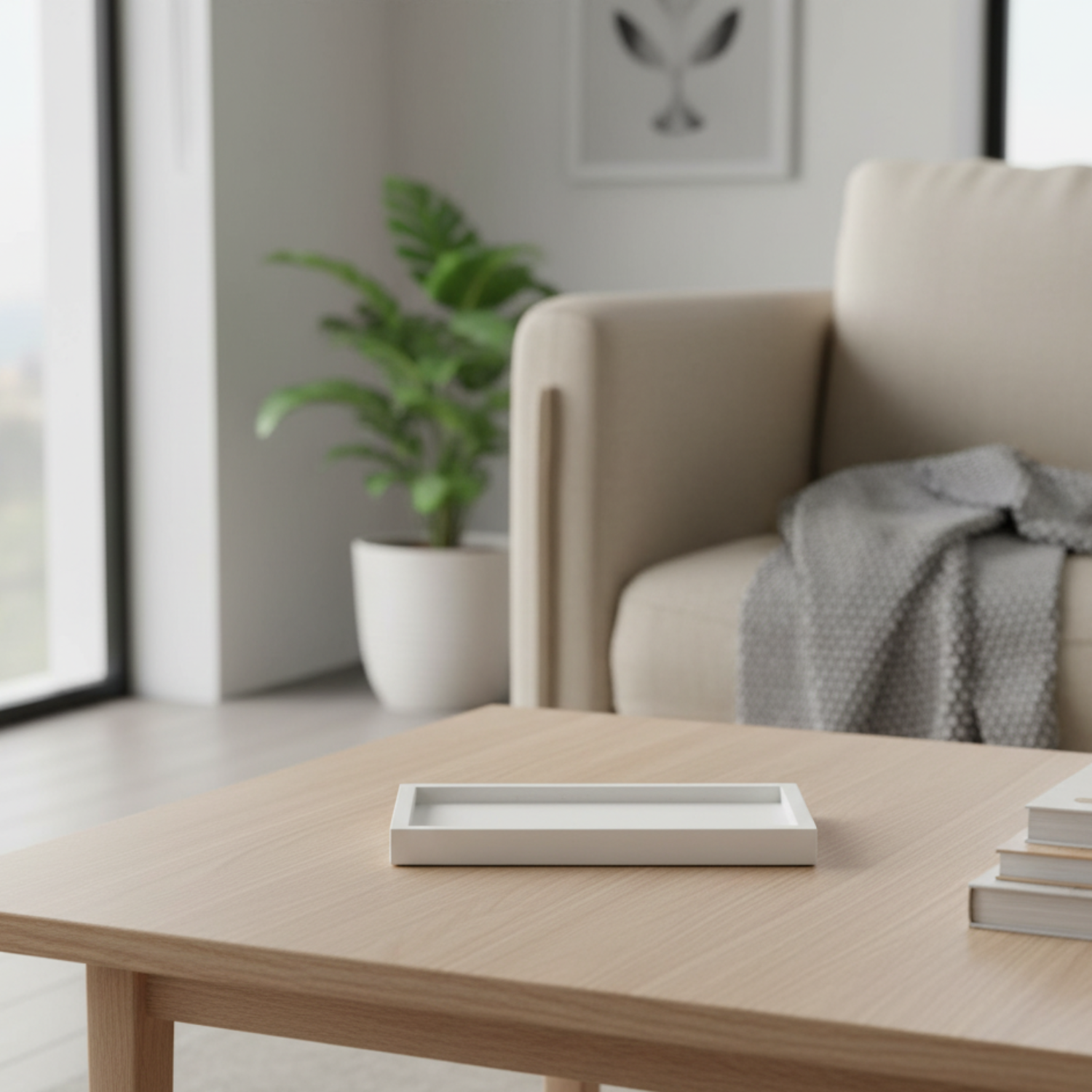 Elegant Concrete Tray with Refined Minimalist Look – Nest Series