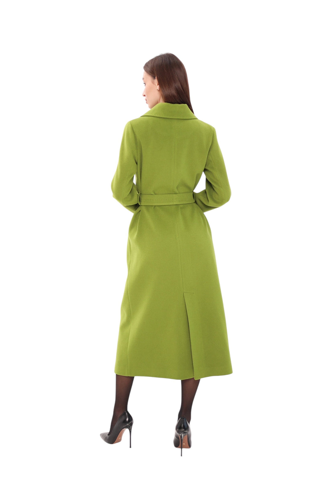 Astoria Classic Wraparound Wool Blend Overcoat in Pistachio