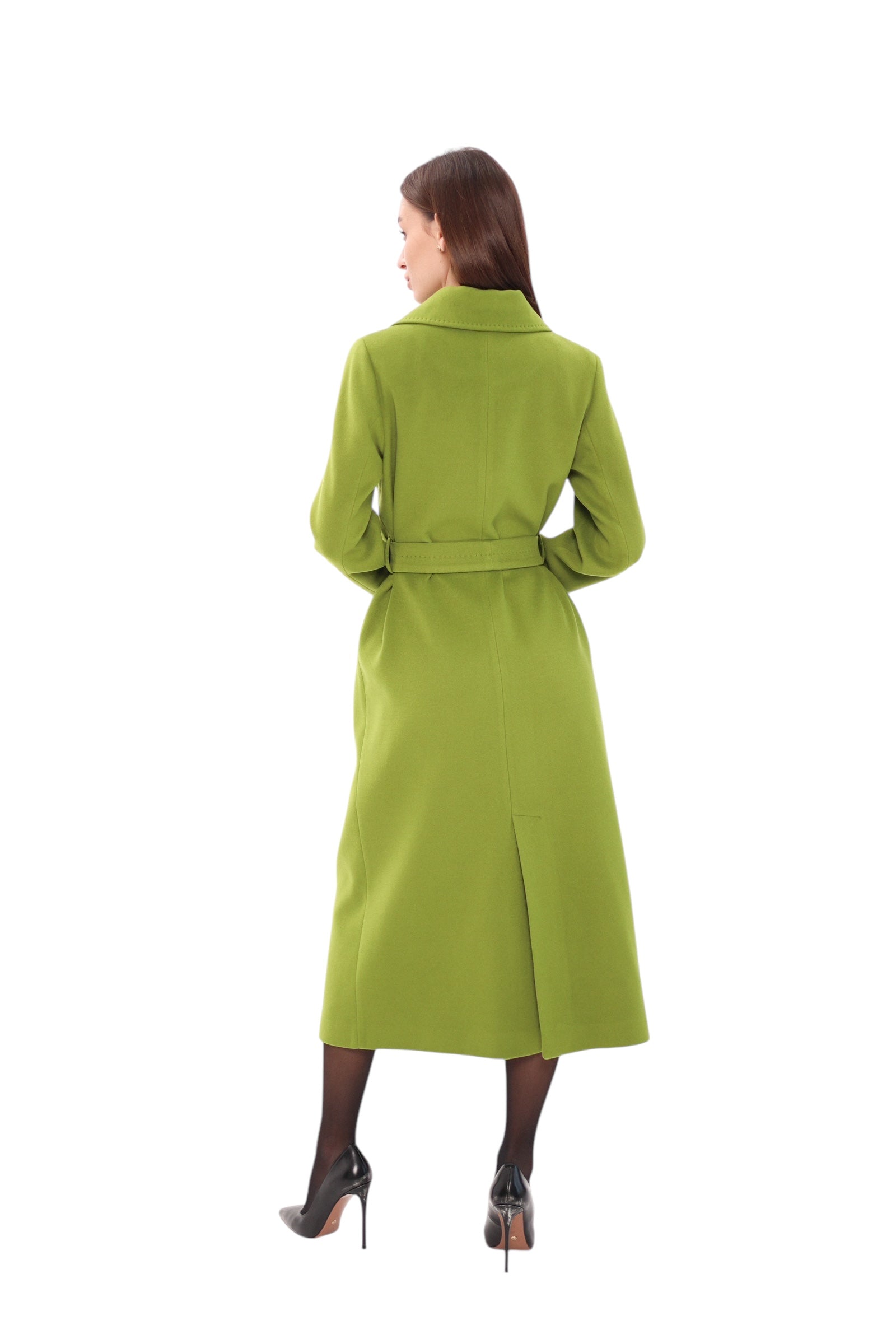 Astoria Classic Wraparound Wool Blend Overcoat in Pistachio