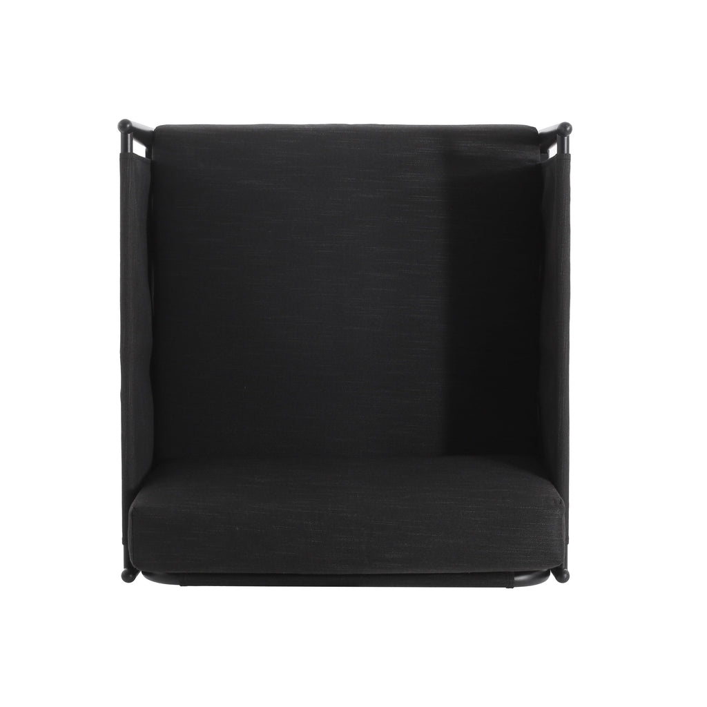 Dawson Outdoor Patio 2pcs Black Aluminum Club Chair Set with Water-Resistant