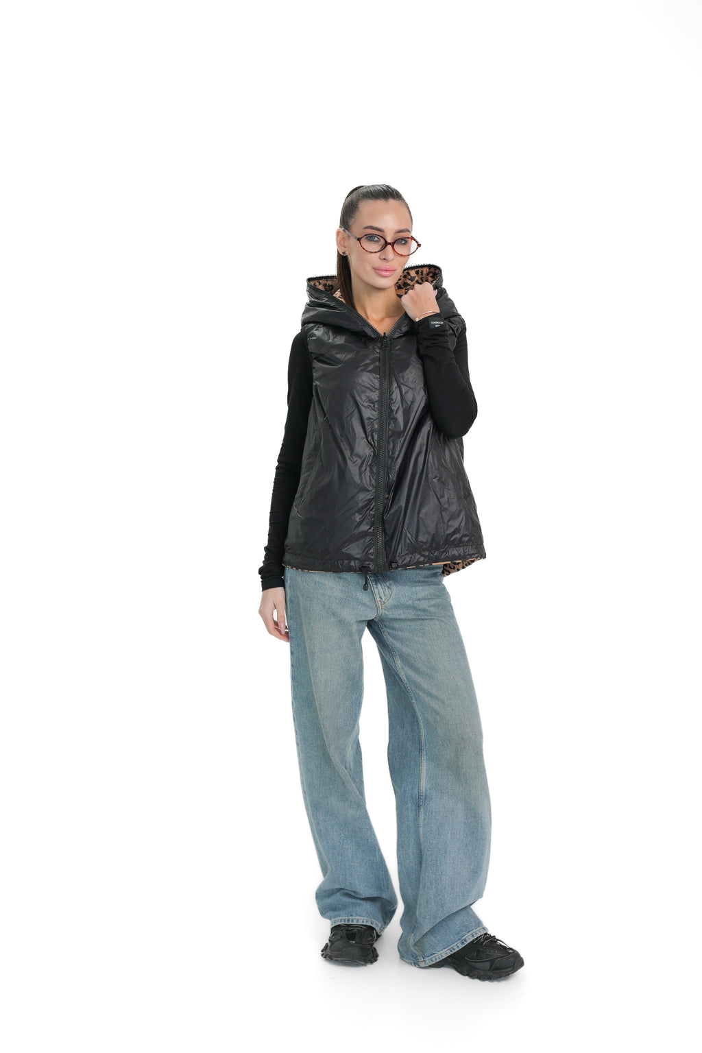 ⇆ Reversible Light Insulated Vest Black | Leo
