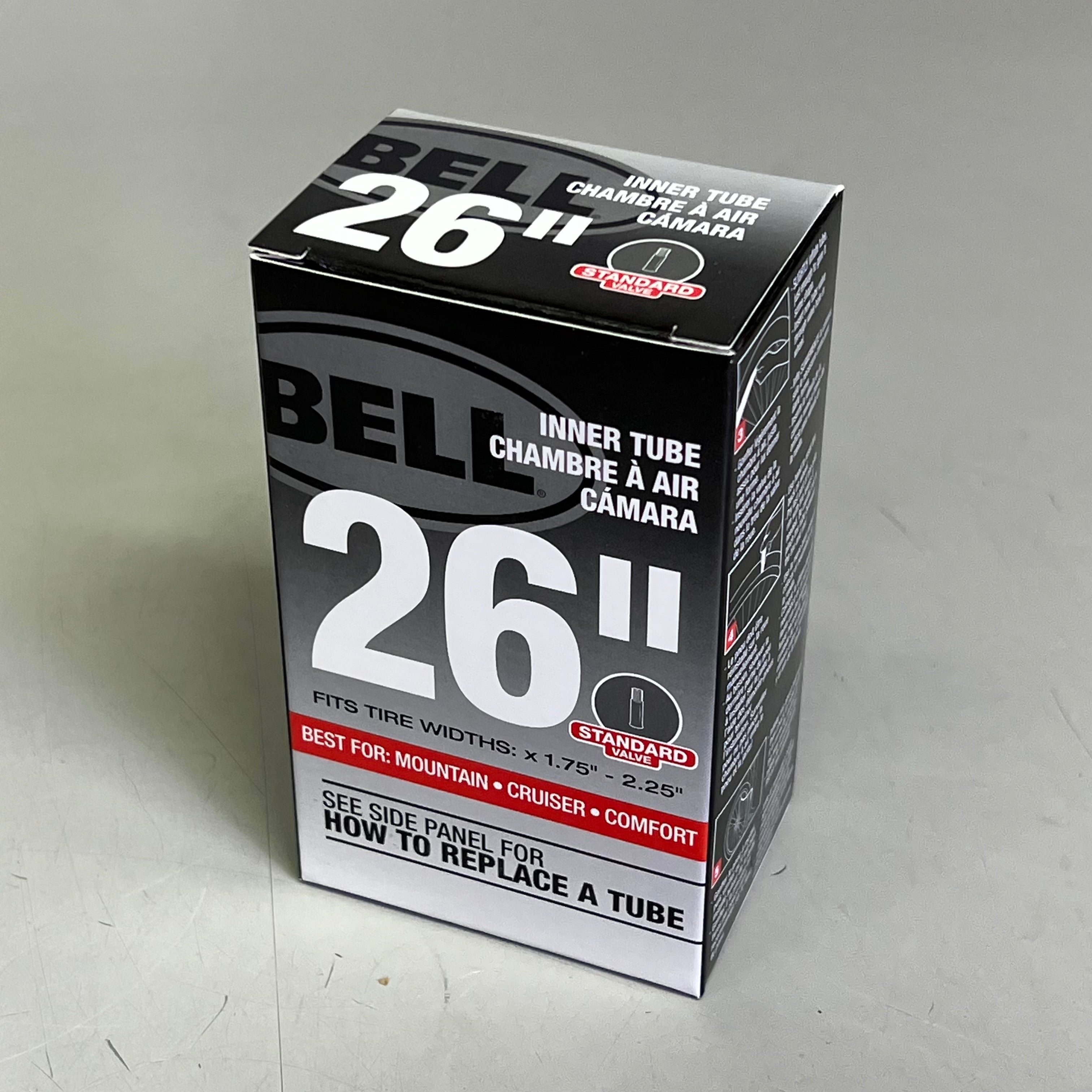 BELL (6 PACK) Bicycle Inner Tube Standard Valve 26" 1.75"-2.25" Black 7109079
