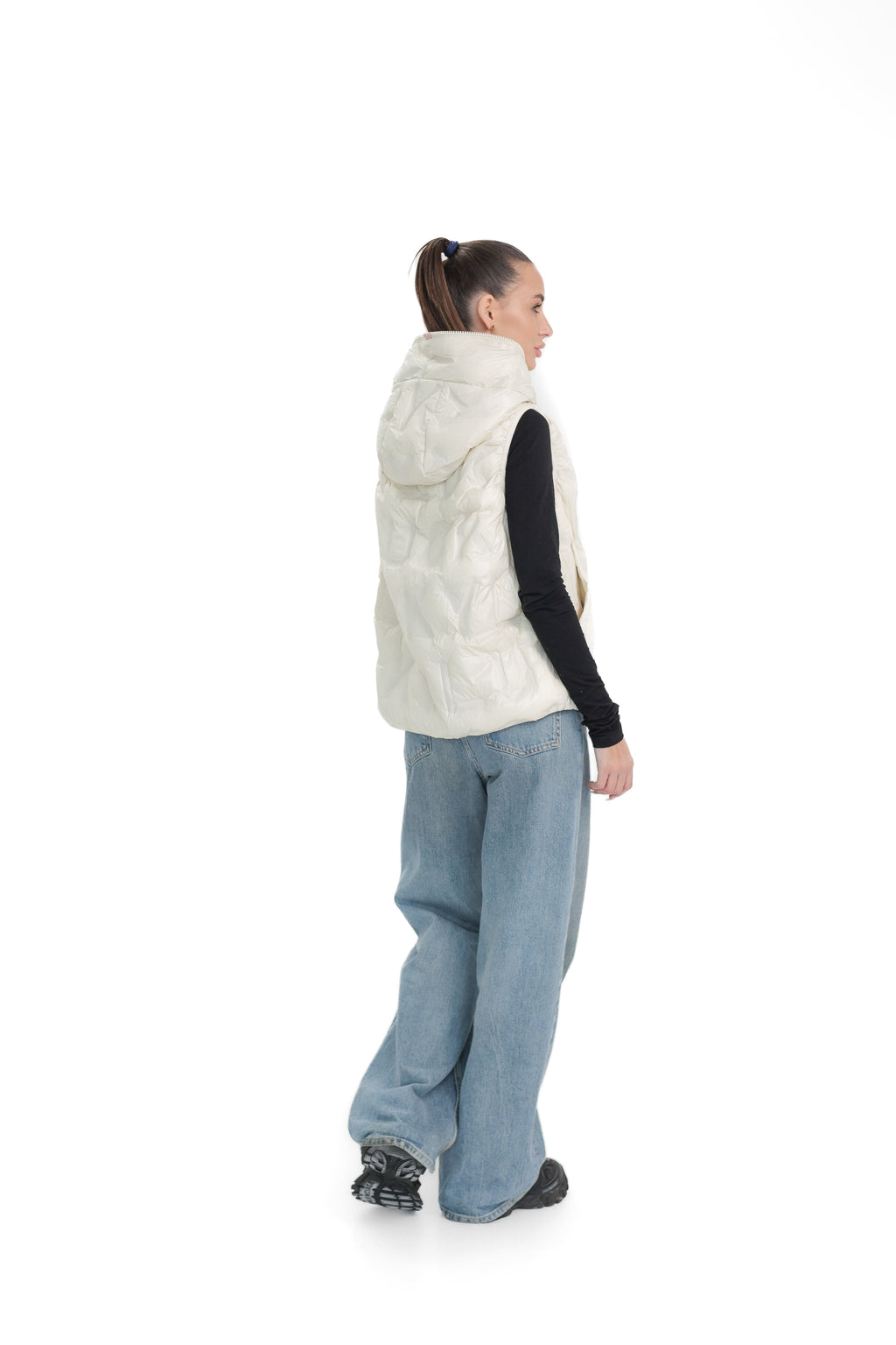 ⇆ Reversible Light Insulated Vest Powder | Ivory