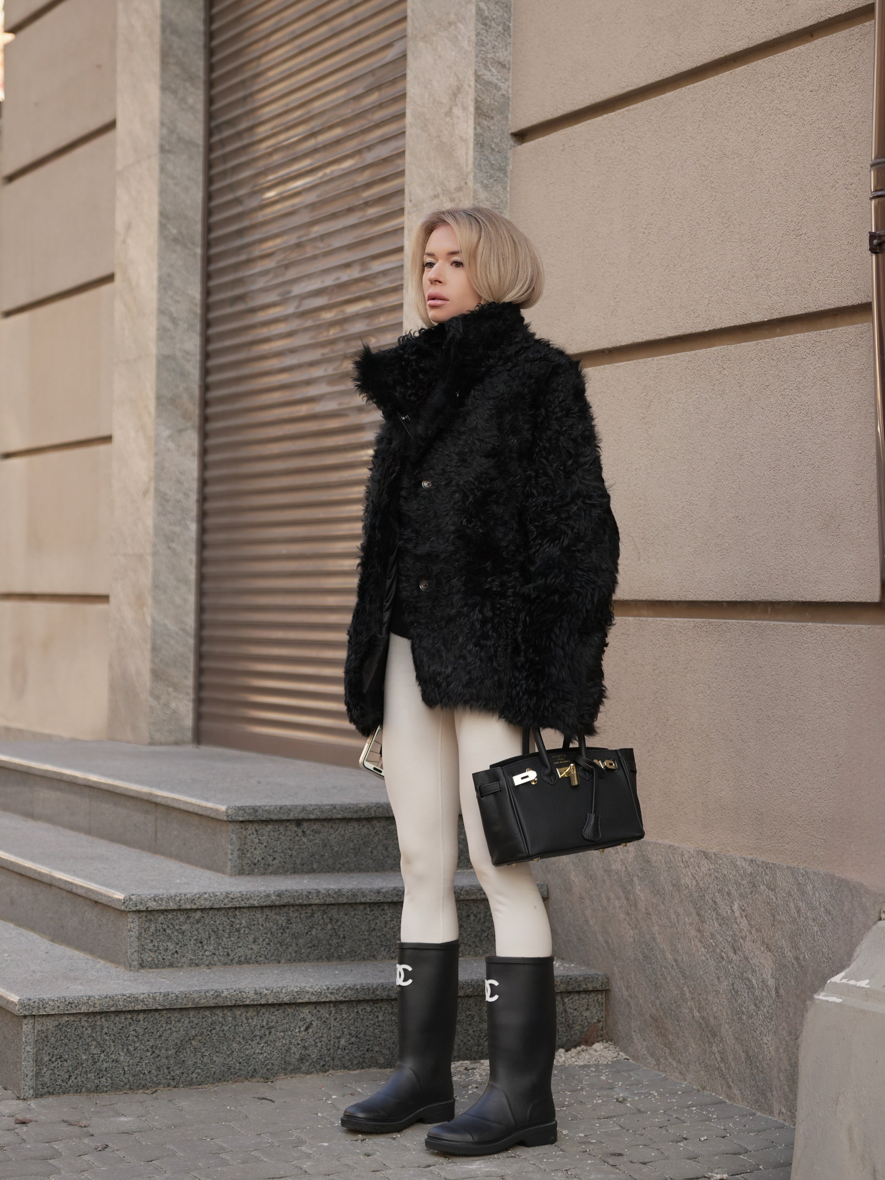 Genuine Tigrado Curly Shearling Coat