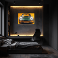 Neon LED Car Wall Art Sign - Illuminated UV Acrylic Decor