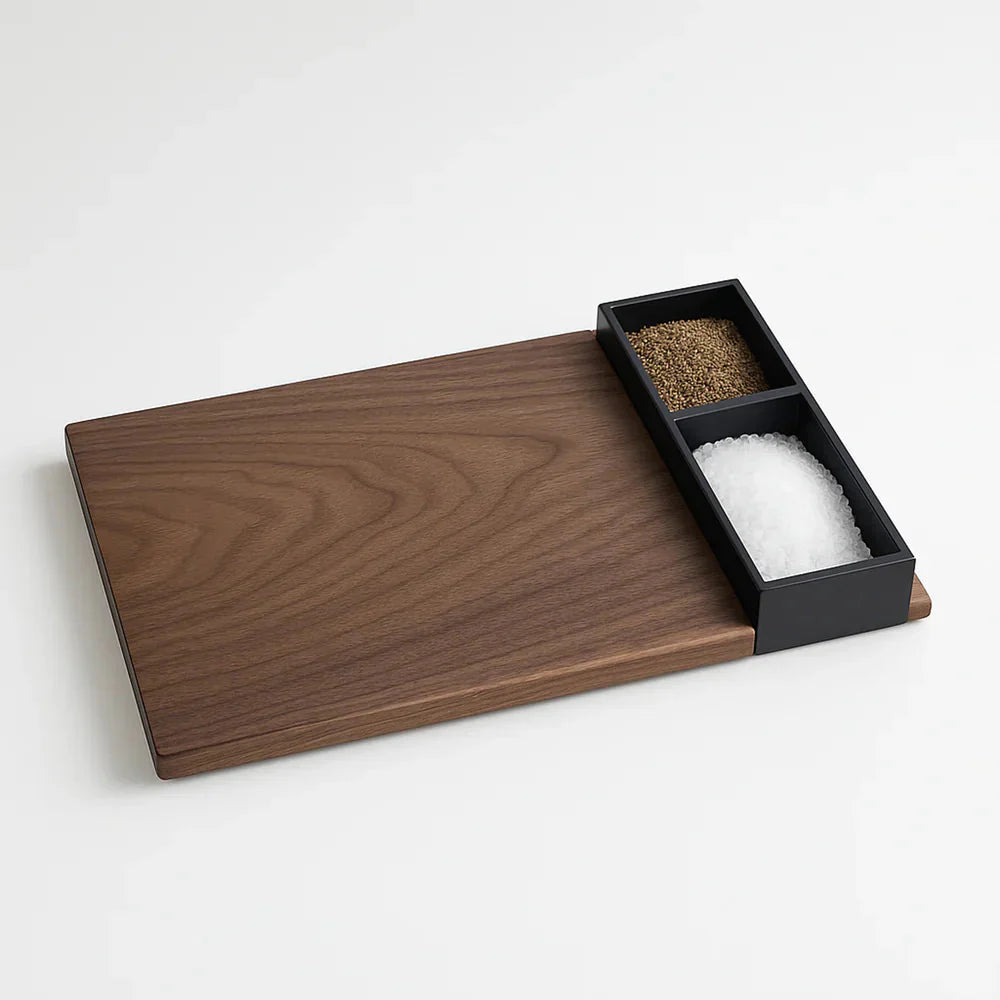 Luxury Wooden Challah Board with Concrete – Espresso Series