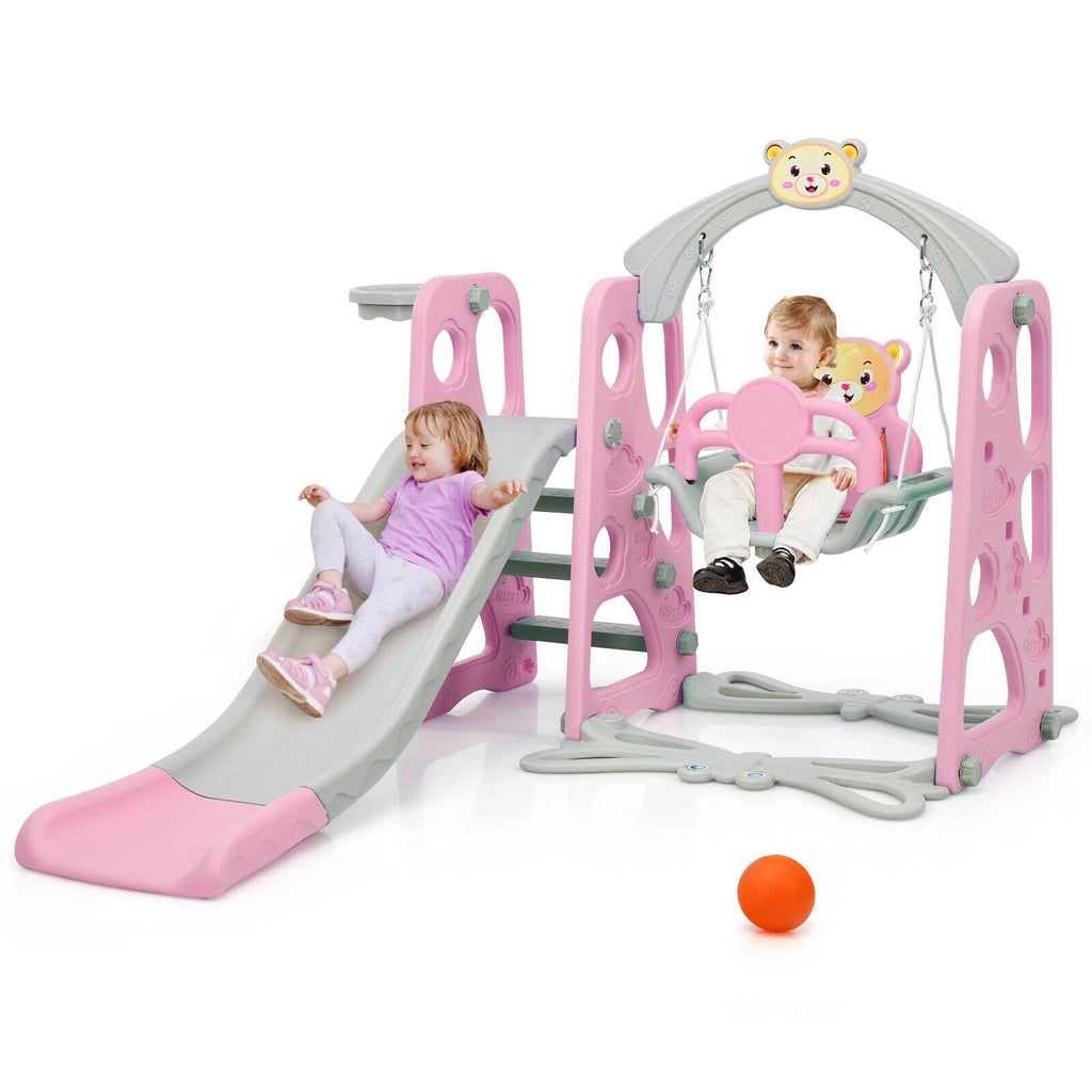3 in 1 Toddler Climber and Swing Set Slide Playset