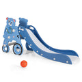 4-in-1 Foldable Baby Slide Toddler Climber Slide PlaySet with Ball