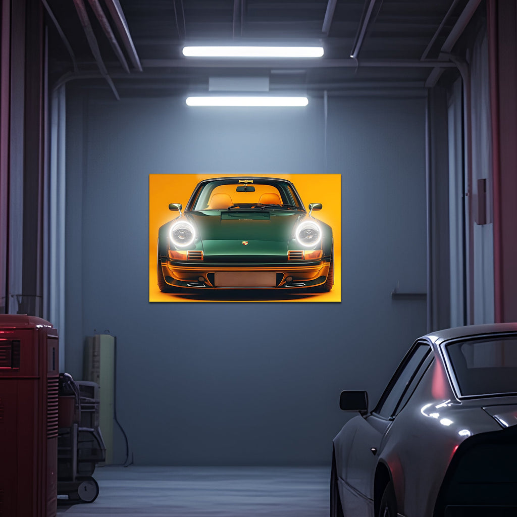 Neon LED Car Wall Art Sign - Illuminated UV Acrylic Decor