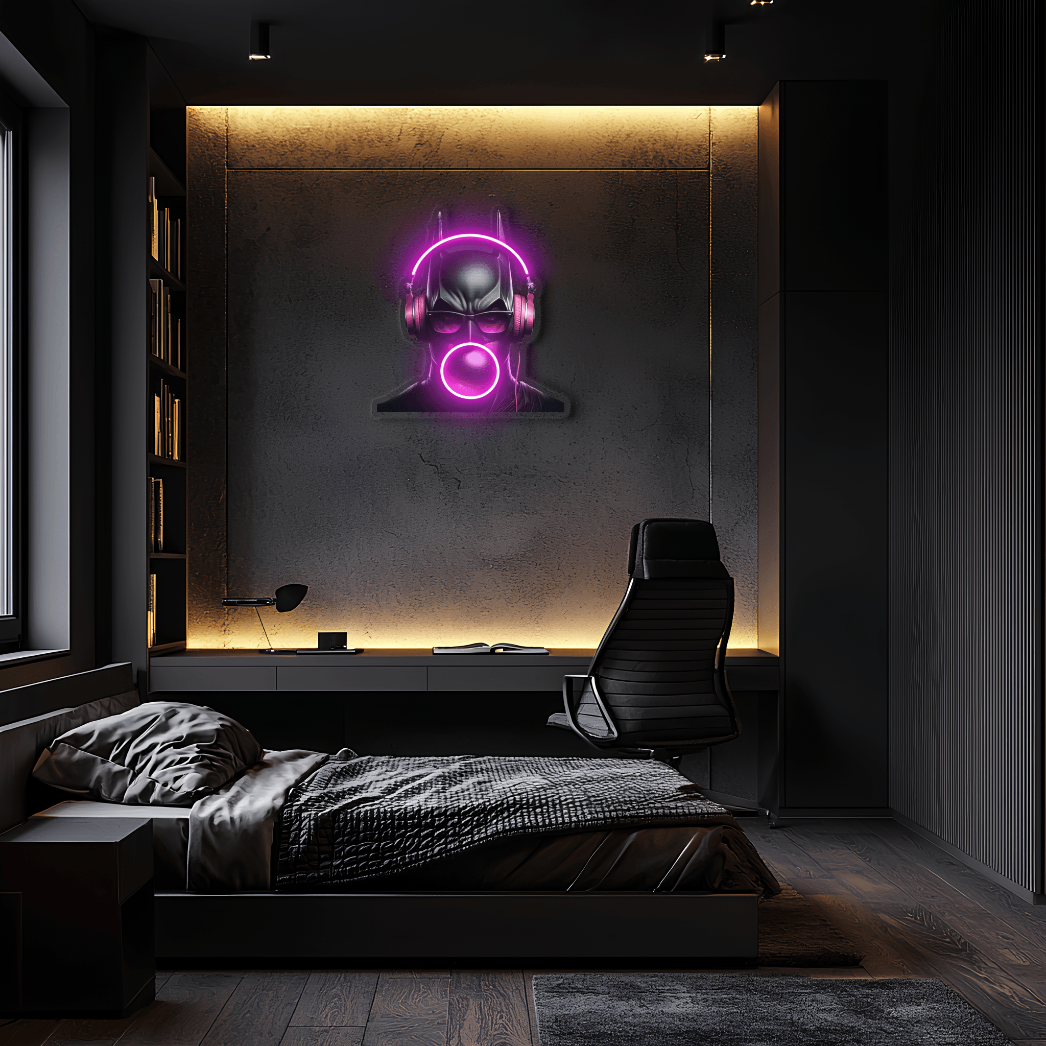 Batman LED Neon Light Sign - Modern Wall Art Home Theater Decor