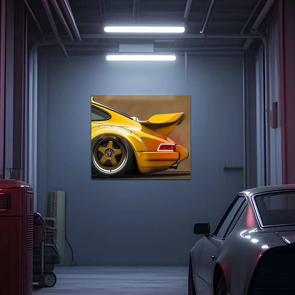 Neon LED Sports Car Wall Art Lighted Sign for Garage Home Office Living Room Decor