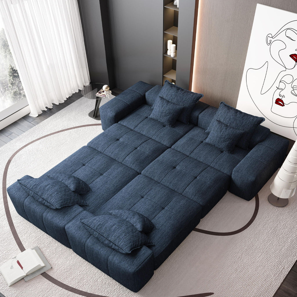 Modern Oversized Diy Combination Modular Sectional Sofa With Pillows