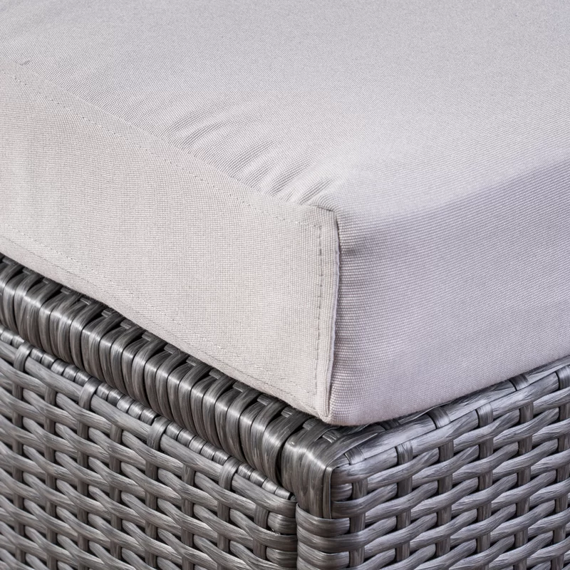 7 Piece Outdoor Patio Wicker Sofa Set Gray