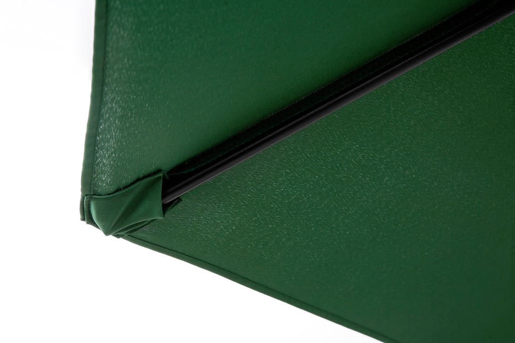 Patio Umbrella Rectangular Double Sided Dark Green 14.8ft Crank Lift