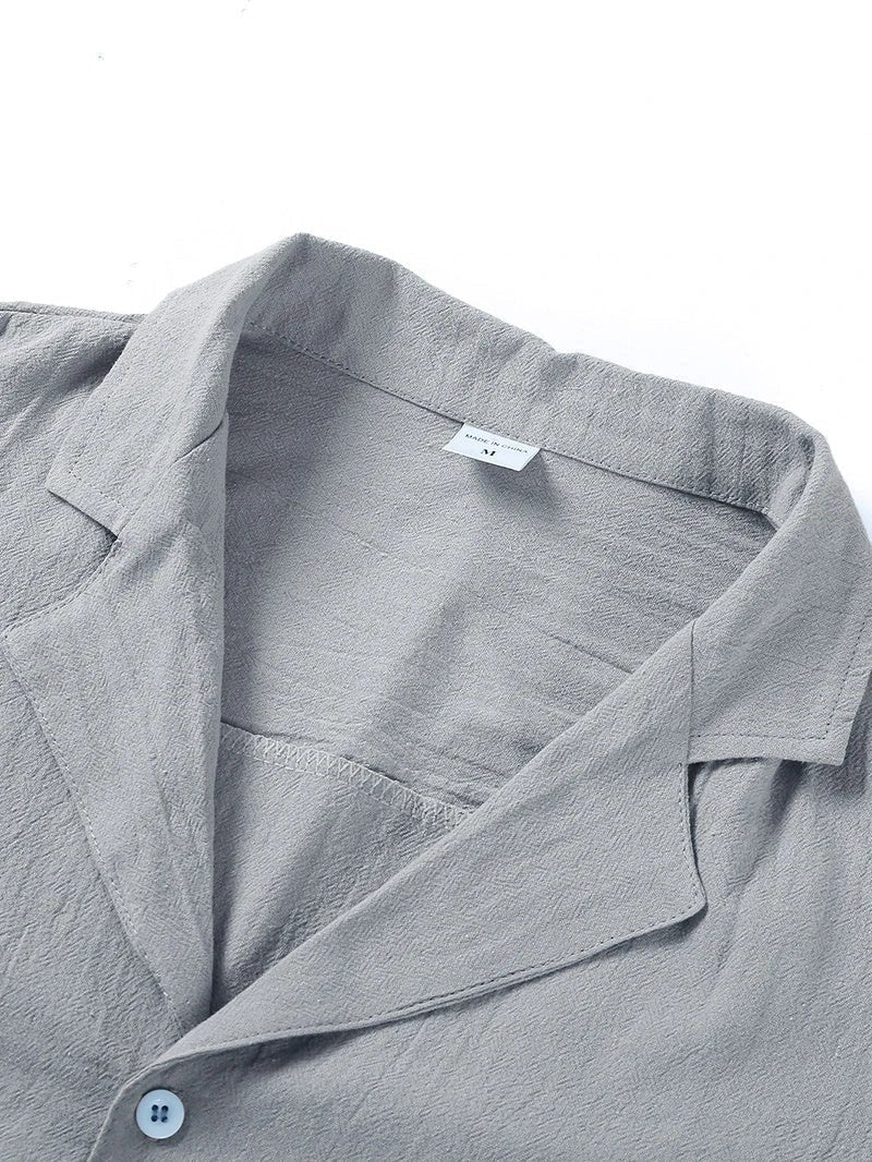 Men's Casual Beach Shirt - Short Sleeve Button Down for Effortless Summer Style