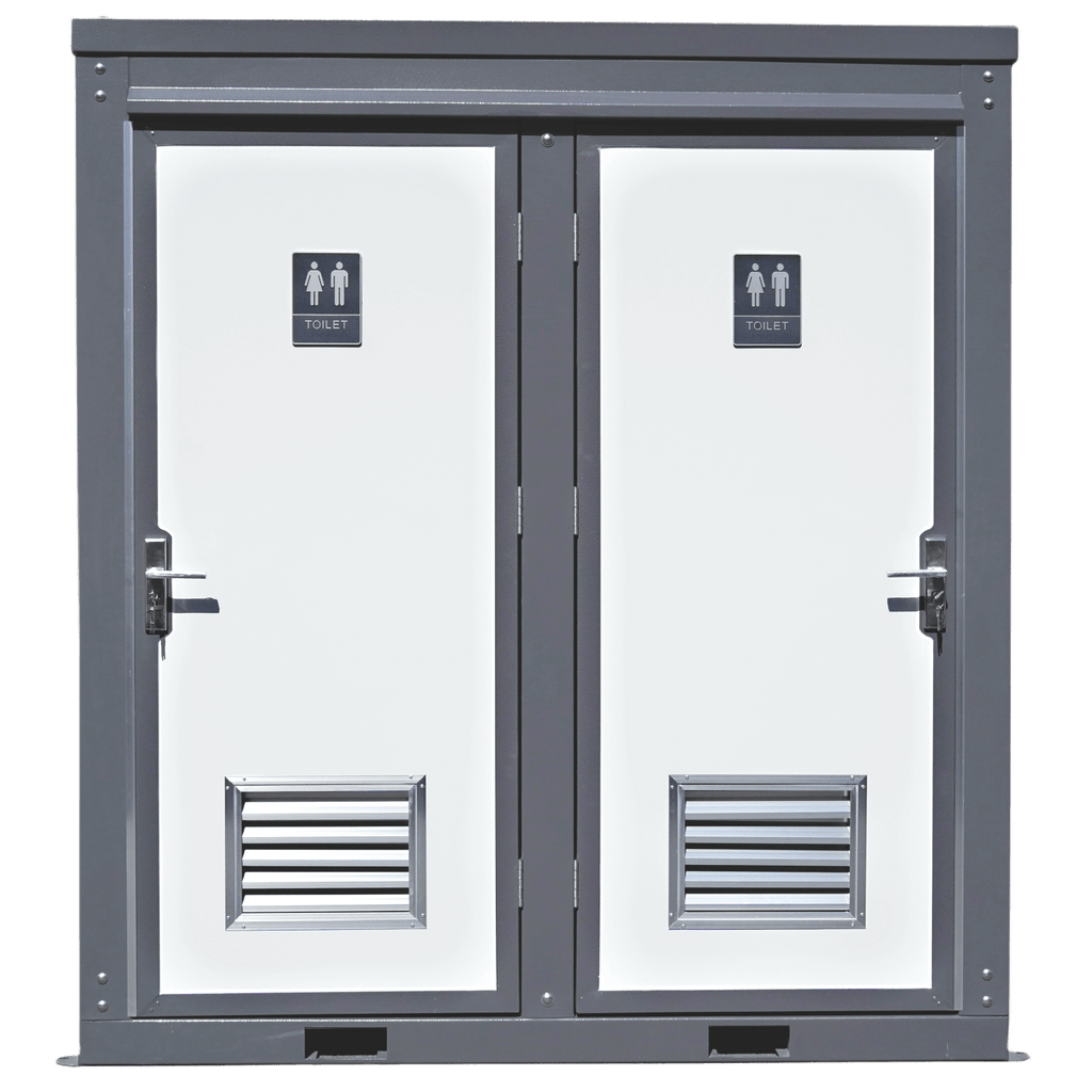 2 Private Toilet Stalls Portable Restroom