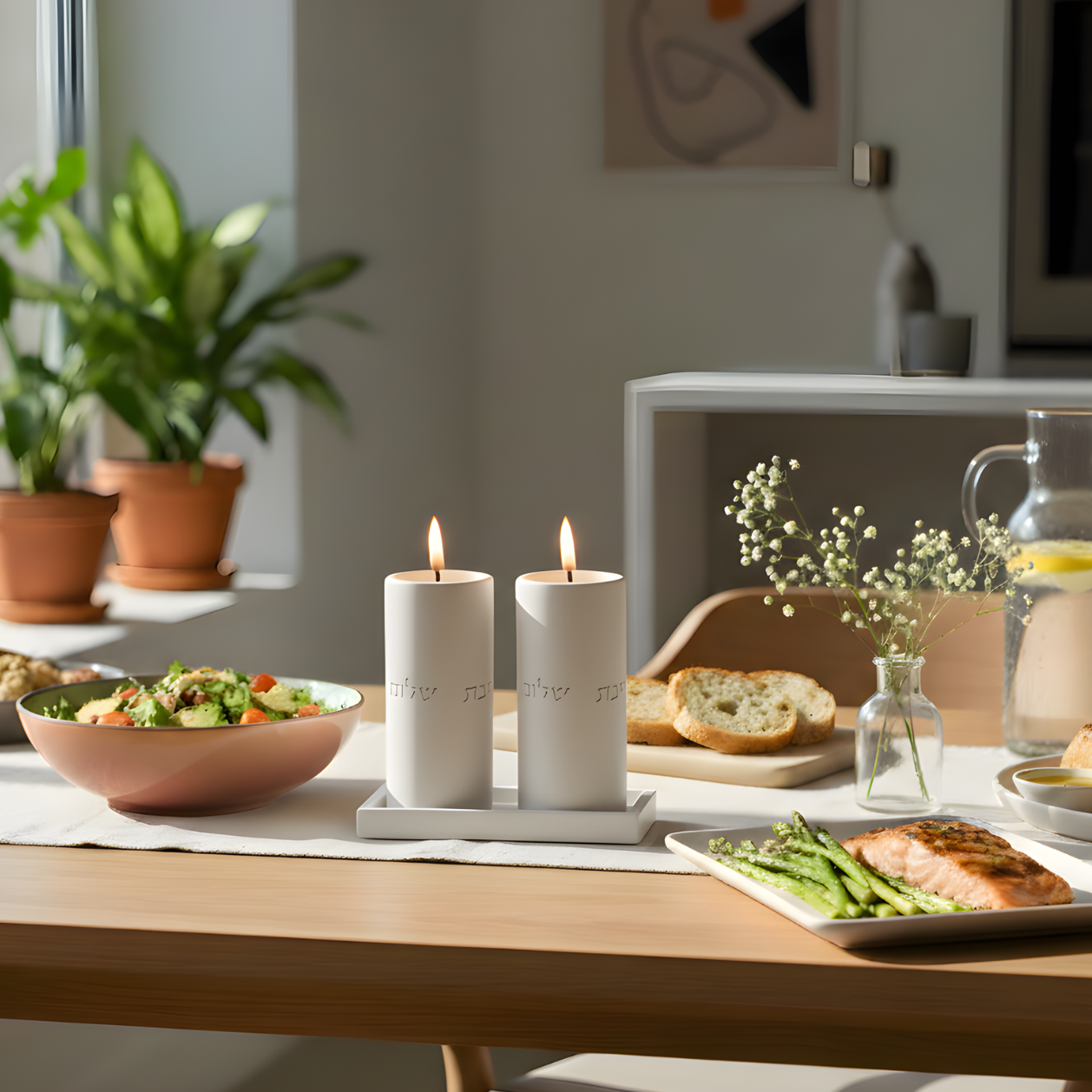 Sleek Concrete Tray for Candles & Home Decor – Nest Series