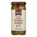 Woodstock Olivs Organic Red Pepper Stuffed Olives - 12-8.5 Oz