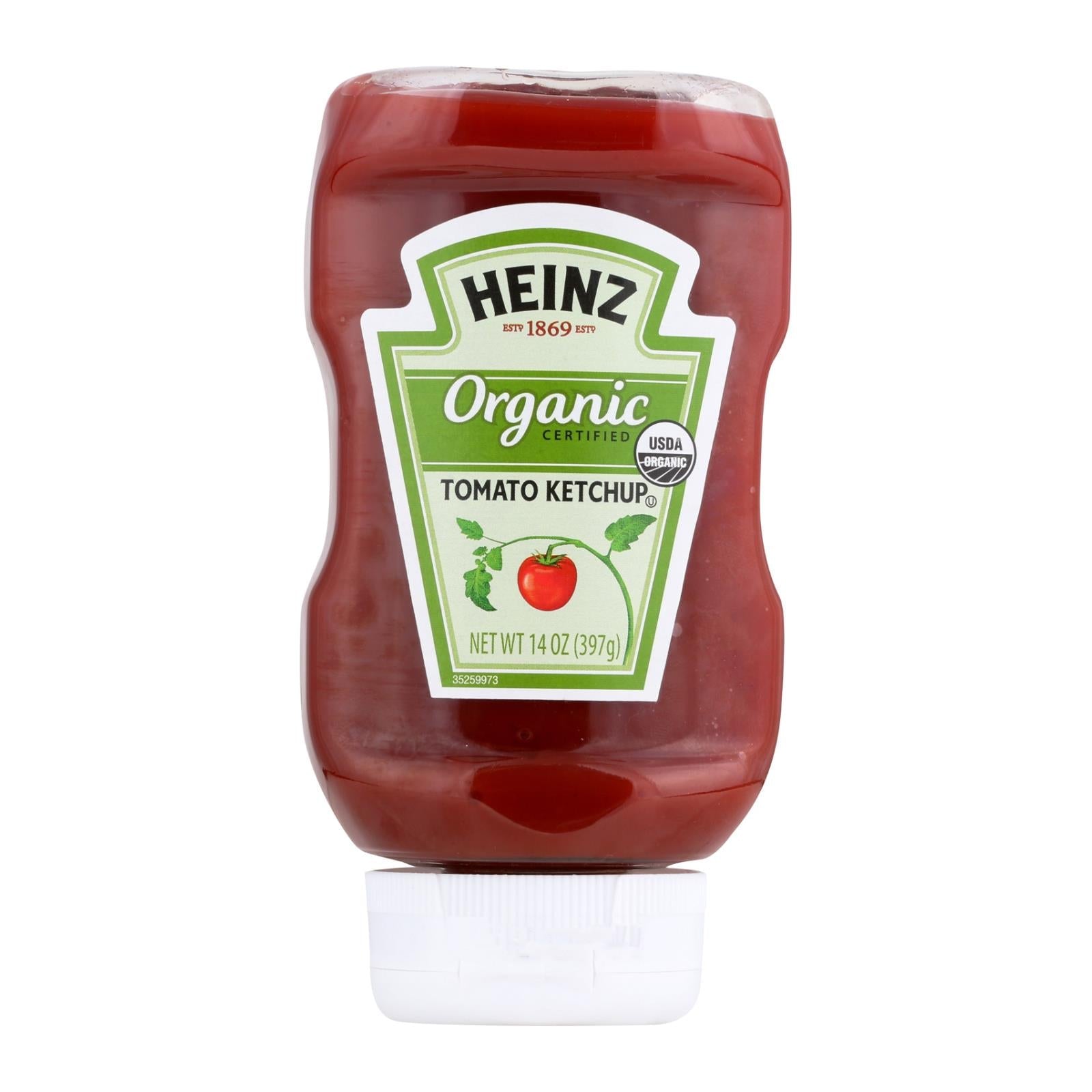 Heinz Organic Tomato Ketchup, Pack of 6 (14 oz ) - All Natural, Rich Flavor