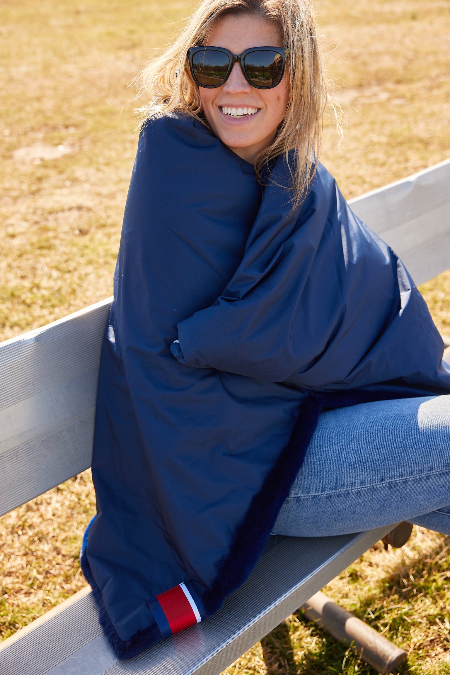 Villanova Navy Puffer Blanket