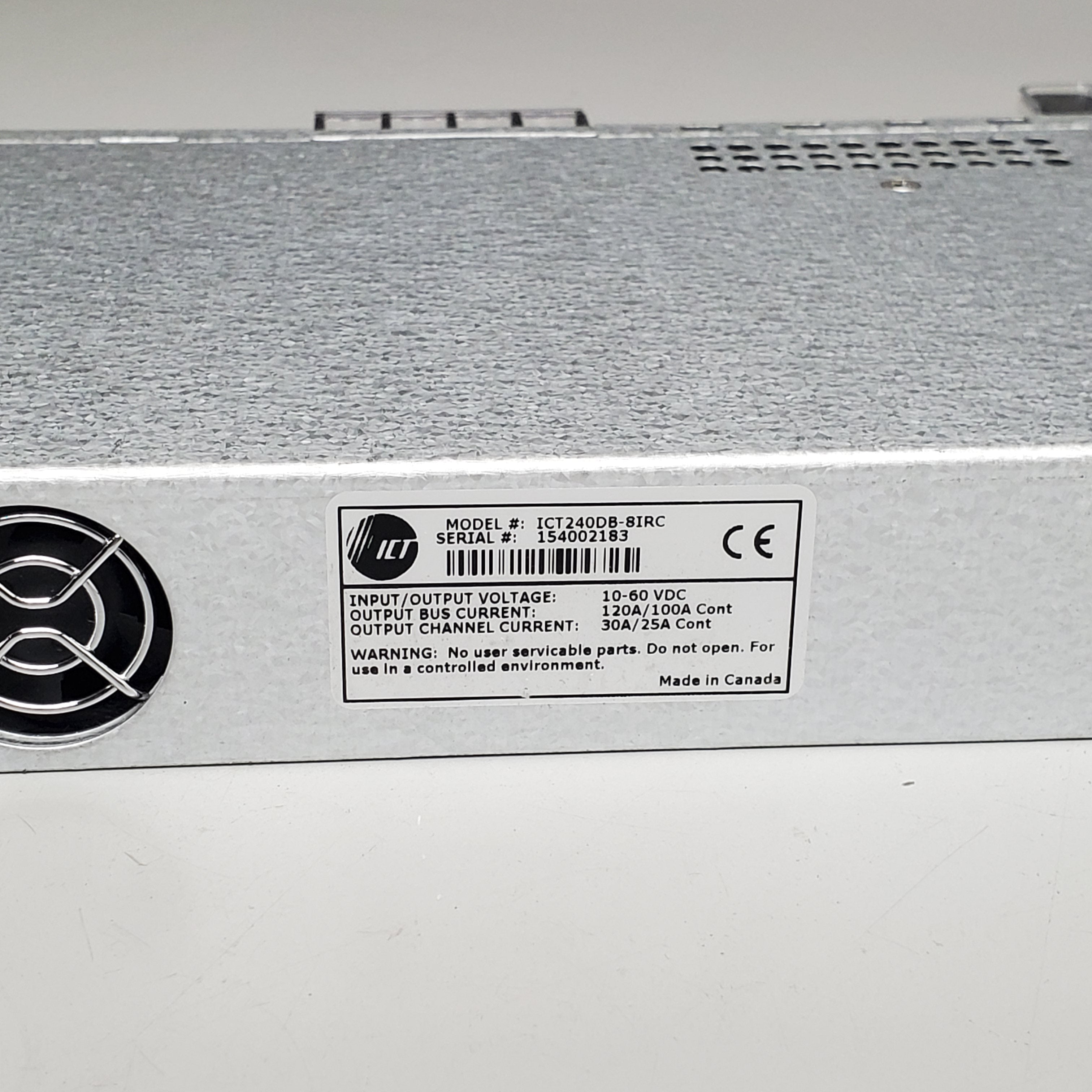 ICT Dual Bus DC Load Distribution Panel S3 ICT240DB-8IRC