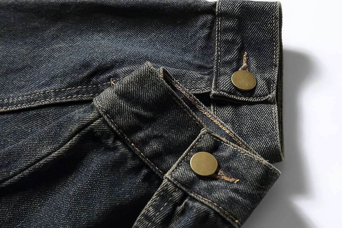 Fall_Winter Unisex Vintage Denim Jacket – Loose Fit, Washed & Distressed