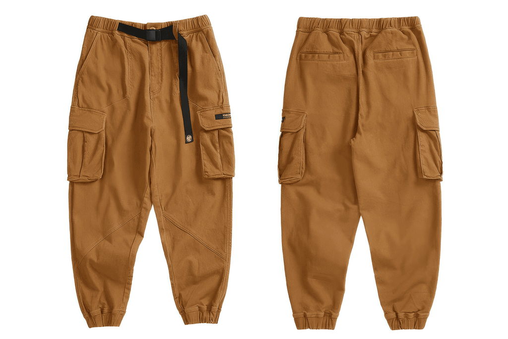 Men’s Cargo Pants – Loose Fit, Elastic Cuffs, Utility Style for Winter