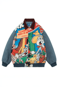 Winter Vintage American Pattern Loose Fit Cotton Jacket