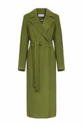 Astoria Classic Wraparound Wool Blend Overcoat in Pistachio
