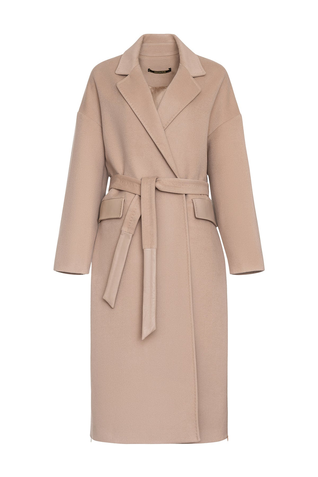 Toscana Leather Accent Cashmere Blend Overcoat