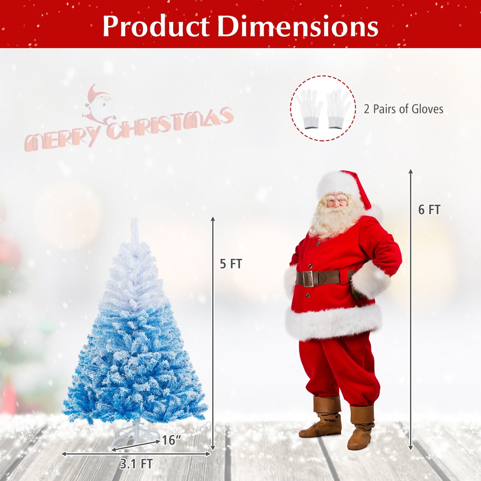 2025 New Artificial Christmas Tree with 456 Branch Tips and Folding Metal Stand