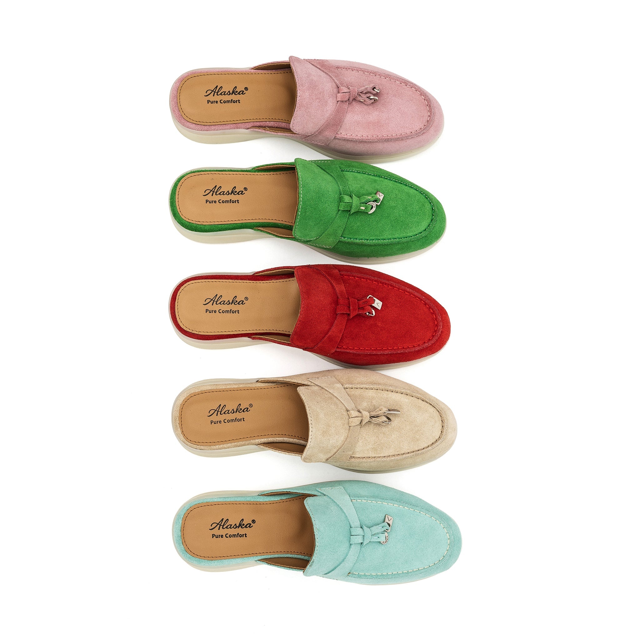 Como Suede Mules in Turquoise