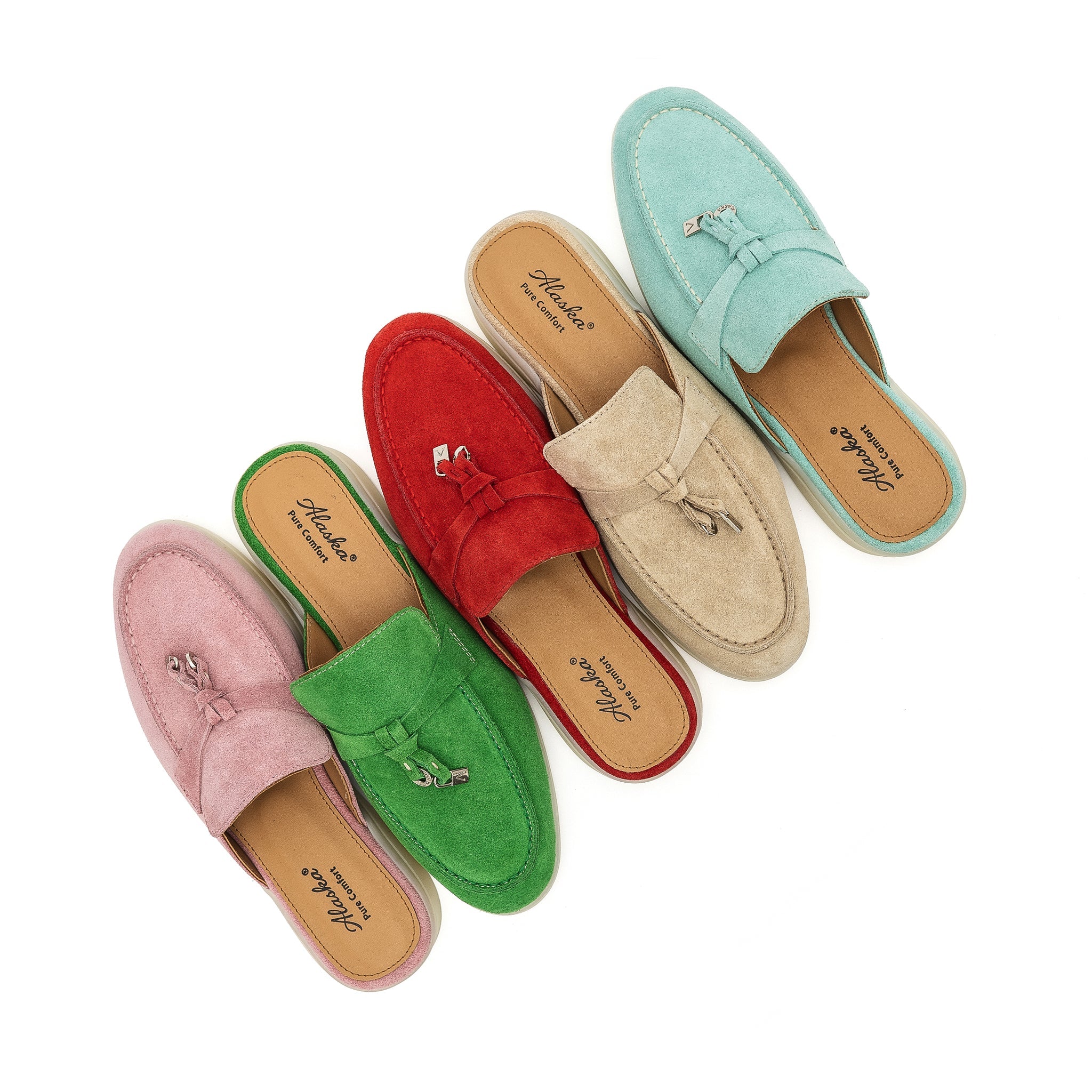 Como Suede Mules in Green