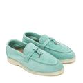 Torino Suede Loafers in Turquoise
