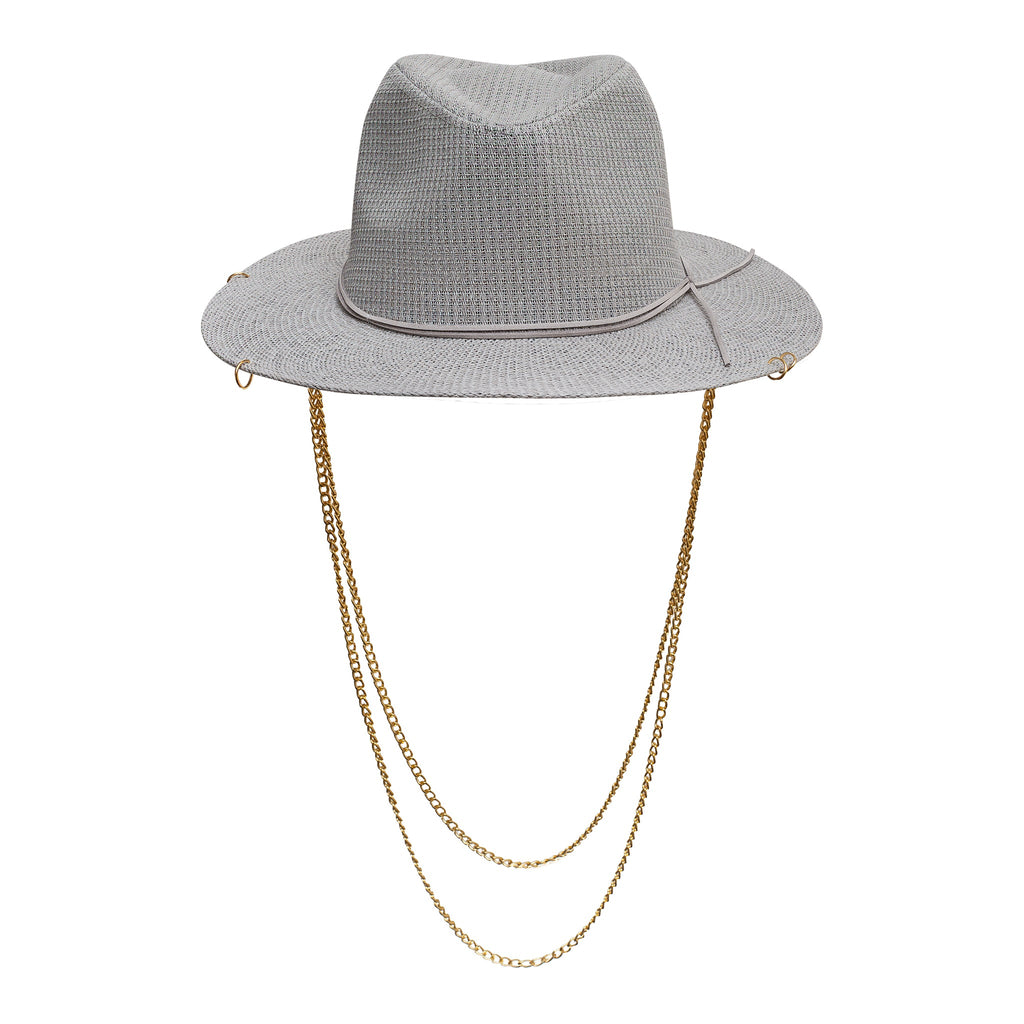 Antonella Double Chain Pierced  Hat in Grey
