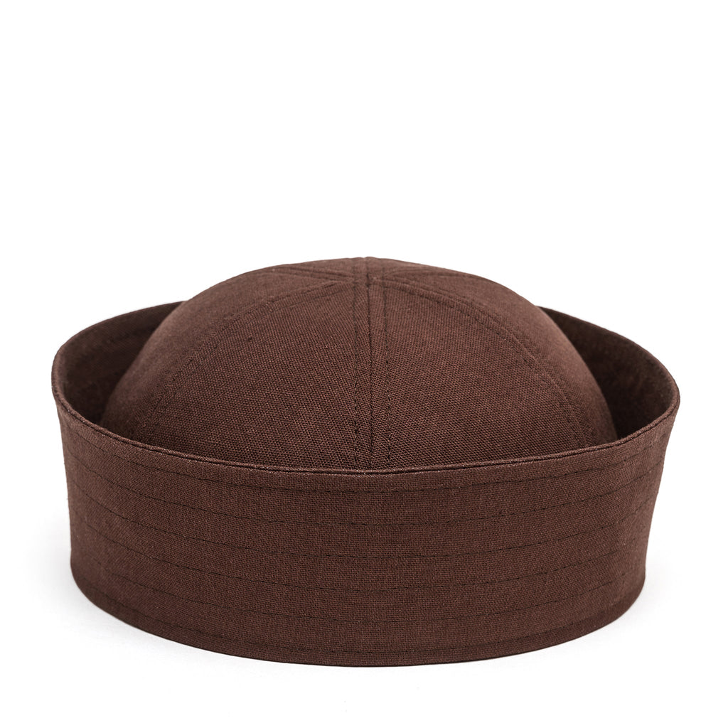 Sailor Linen Hat in Chocolate