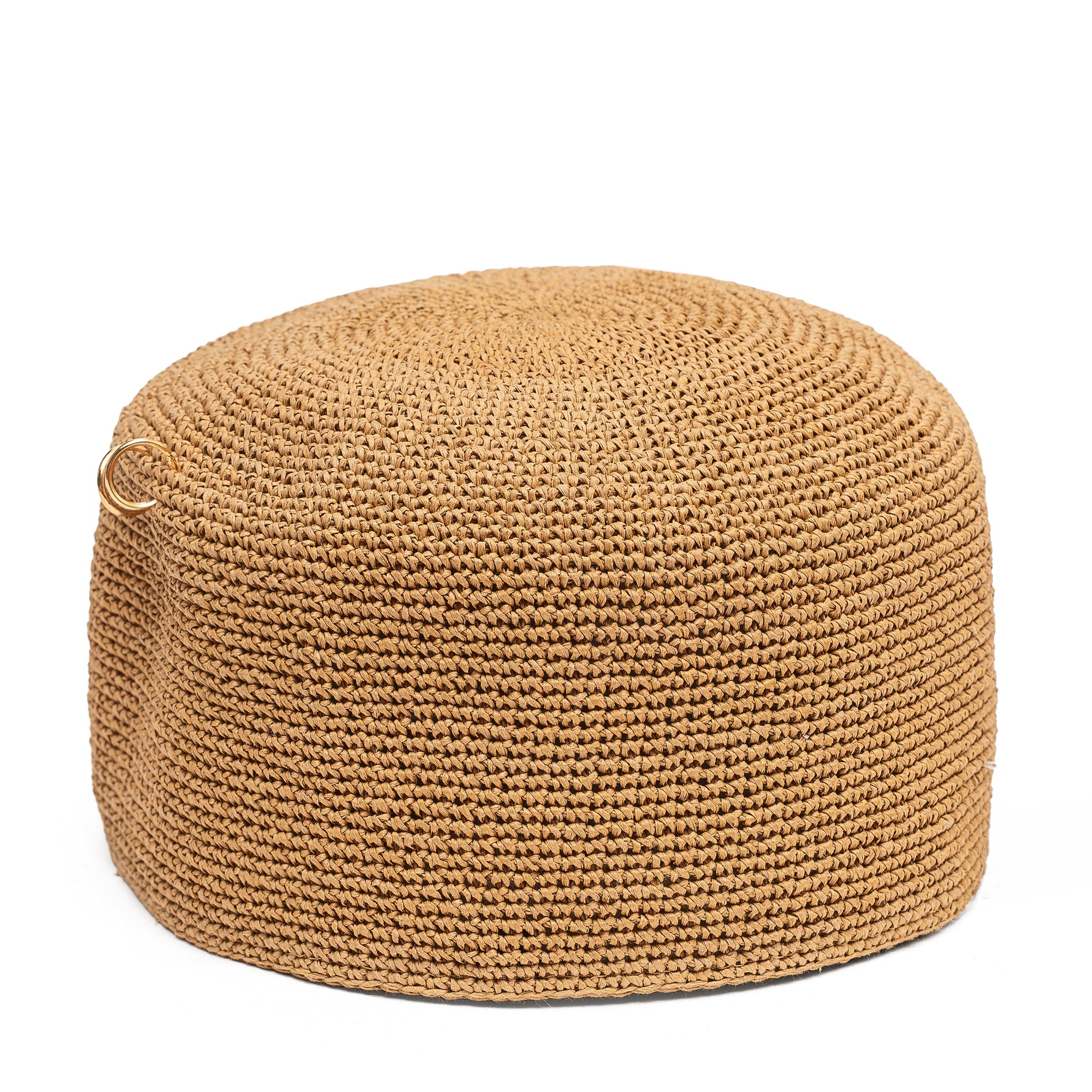 Palomna Double Chain Pierced Hat in Dark Beige