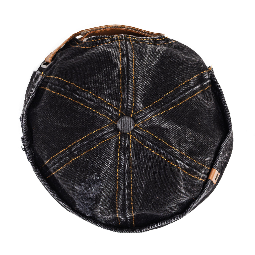 Docker Cap in Black Denim