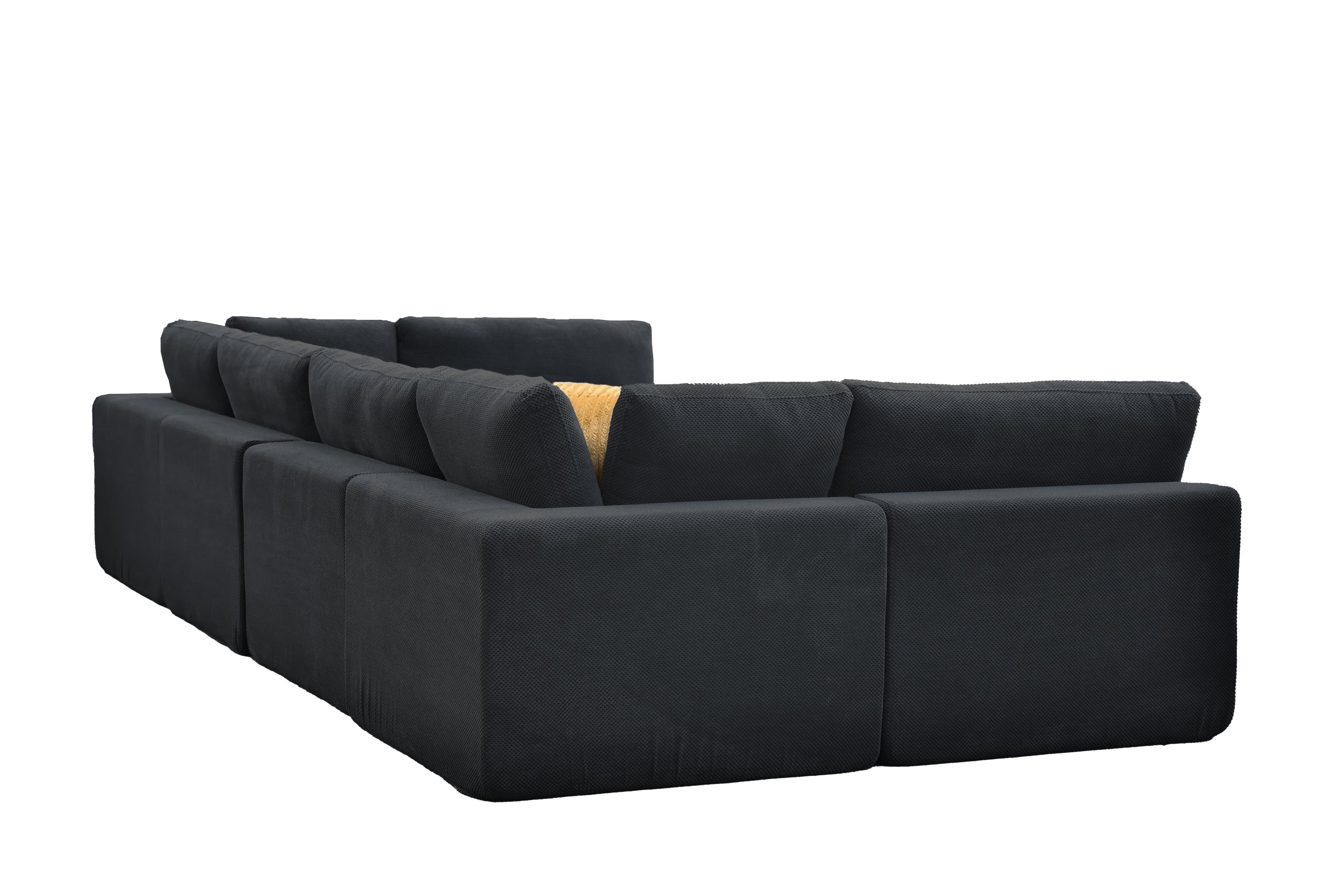 Sectional Sofa Modular Polyester Dark Gray 10 Seat