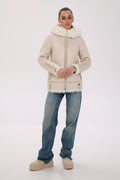 ⇆ Reversible Hooded Wool Blend Jacket