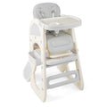 Convertible Baby High Chair with Double-layer Tray and Adjustable Backrest