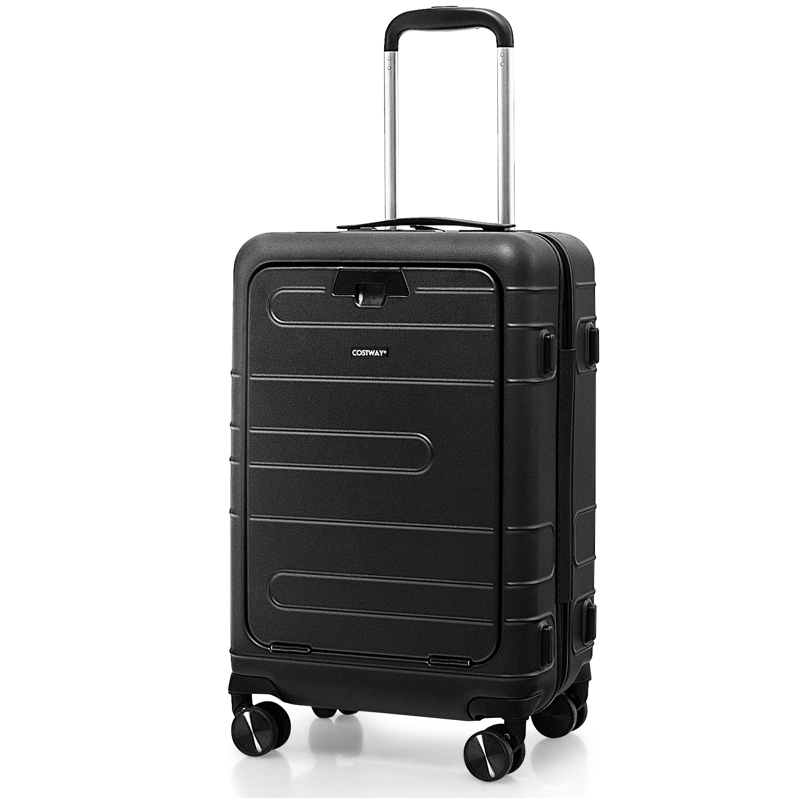 20 Inch Carry-on Luggage PC Hardside Suitcase TSA Lock with Front Pocket and USB Port